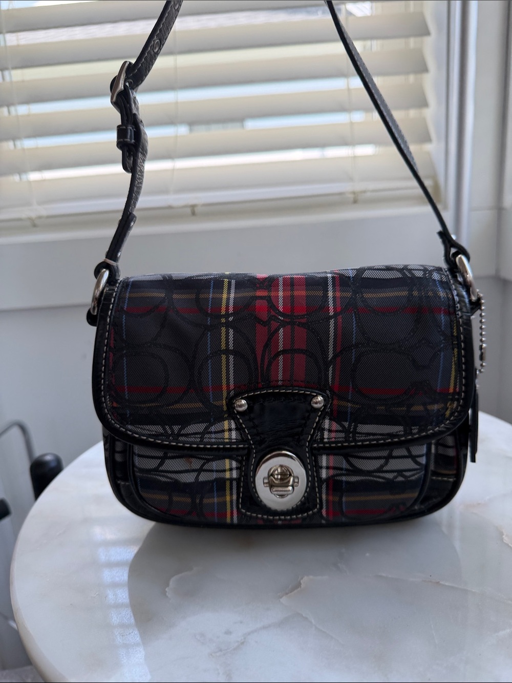 Coach Y2K Poppy Tartan Plaid Penny Flap Shoulder Bag [limited edition]